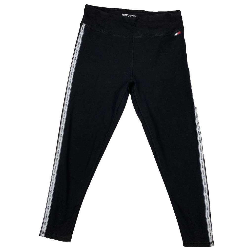 Tommy Hilfiger Sport Leggings Womens L Blackโ Athletic Stretch Pants